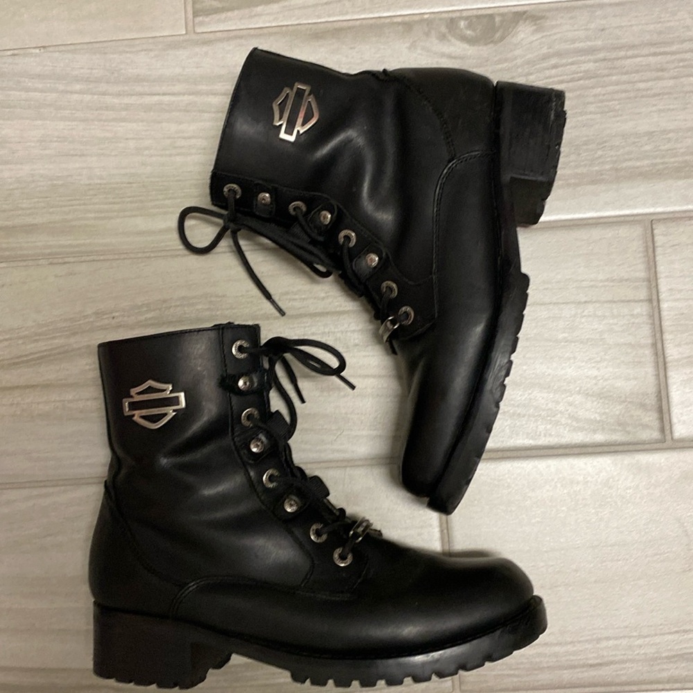 Genuine pre-loved Harley Davidson motorcycle boots size 10